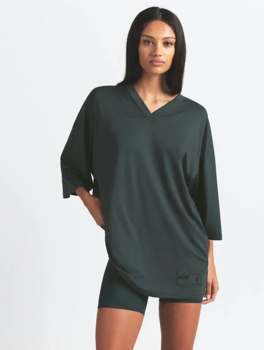 Nike SKIMS Sport Airy Oversized Tee Size Small Black Green Lyst